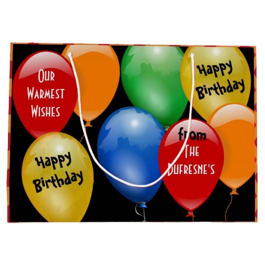 Klaar om Aangepaste verjaardag te gaan Groot Cadeauzakje (Achterkant)