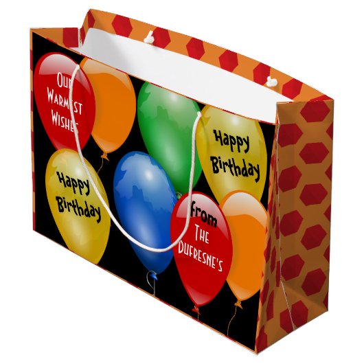 Klaar om Aangepaste verjaardag te gaan Groot Cadeauzakje (Achterkant Gekanteld)