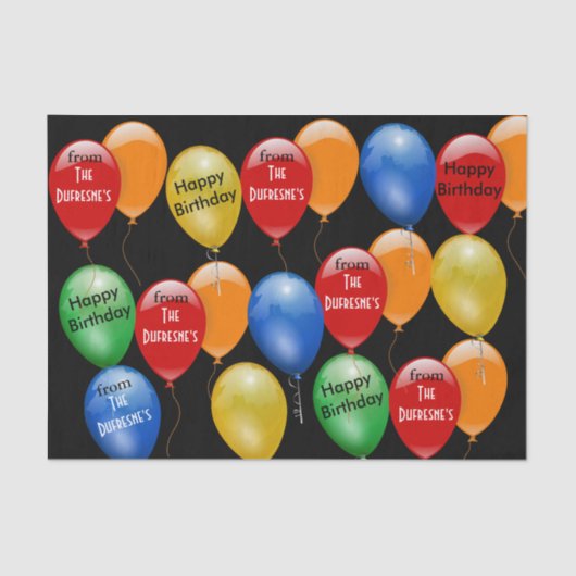 Klaar om Aangepaste verjaardag te gaan Tissuepapier (Voorkant)