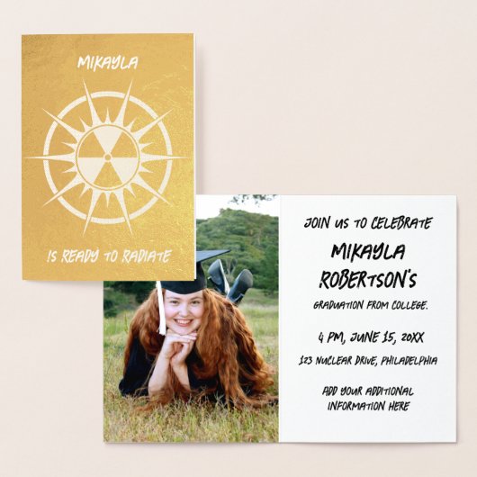 Klaar om Afstuderen te raditeren Folie Kaarten (Display)