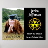 Klaar om Afstuderen te raditeren Poster (Voorkant)