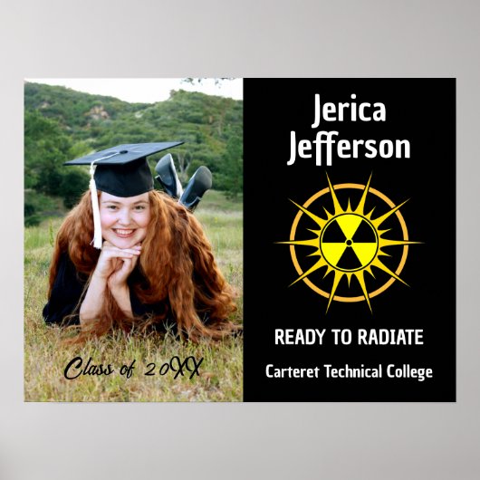 Klaar om Afstuderen te raditeren Poster (Voorkant)