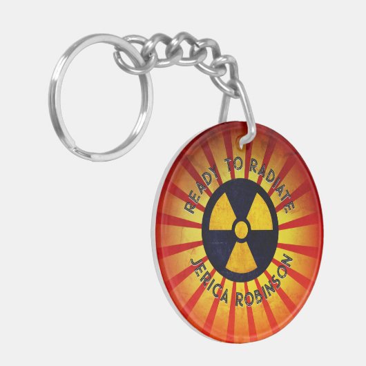 Klaar om Afstuderen te raditeren Sleutelhanger (Voorkant Links)