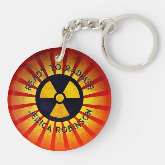 Klaar om Afstuderen te raditeren Sleutelhanger (Achterkant)