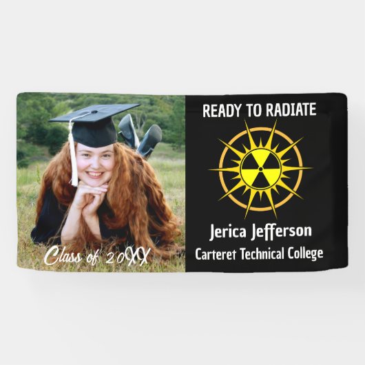 Klaar om Afstuderen te raditeren Spandoek (Horizontaal)