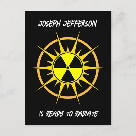 Klaar om Afstuderen te raditeren Uitnodiging Briefkaart (Voorkant)