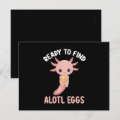 Klaar om Alotl Eggs Pasen Axolotl te vinden Briefkaart (Voorkant / Achterkant)