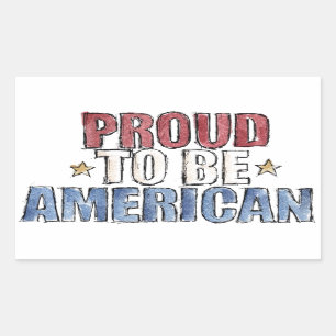 Klaar om Amerikaans design te worden Rechthoekige Sticker