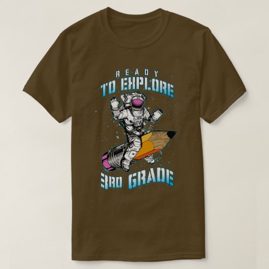 Klaar om Astronaut van de 3de graad terug naar sch T-shirt (Design voorkant)
