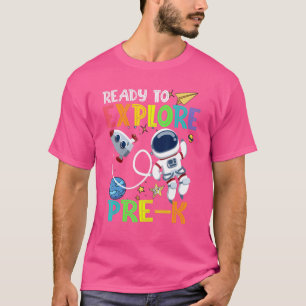 Klaar om Astronaut van de pre-Kwaliteit terug naar T-shirt