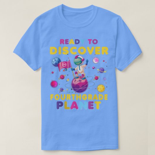 Klaar om Astronaut van de vierde graad terug naar T-shirt (Design voorkant)