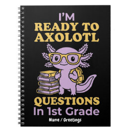 Klaar om Axolotl-vragen te beantwoorden Eerste kla Notitieboek