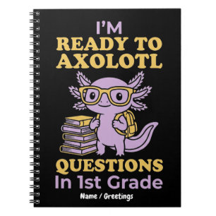 Klaar om Axolotl-vragen te beantwoorden Eerste kla Notitieboek