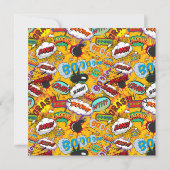 Klaar om Baby shower te Poppen Modern Comic Book Kaart (Achterkant)