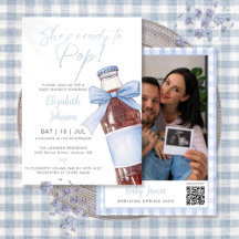 Klaar om Blauwe Frisdrankfles Baby Shower Foto te 