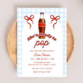 Klaar om Blauwe Jongens Frisdrank Baby Shower te b Kaart