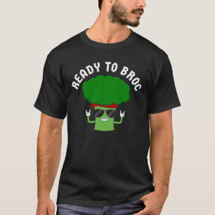Klaar om Broc Rocker Broccoli Pun T-shirt