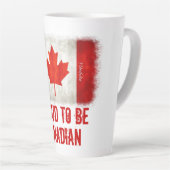 Klaar om Canadese vlag te worden Latte Mok (Rechterhoek)
