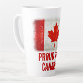 Klaar om Canadese vlag te worden Latte Mok (Linkerhoek)