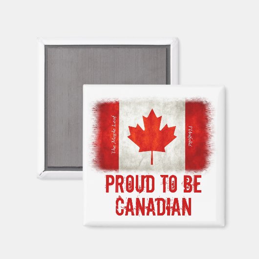 Klaar om Canadese vlag te worden Magneet (Voorkant / Achterkant)