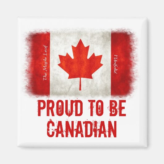 Klaar om Canadese vlag te worden Magneet (Voorkant)
