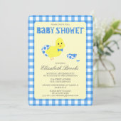 Klaar om Chicky Boy Baby shower te hatchen Kaart (Staand voorkant)