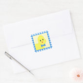 Klaar om Chicky Boy Baby shower te hatchen Vierkante Sticker (Envelop)