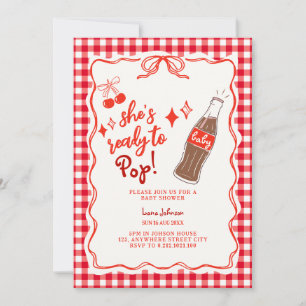 Klaar om Cola fles tekening Baby shower Kaart