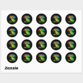 Klaar om de 2e klas dinosaurus eerste schooldag te ronde sticker (Vel)