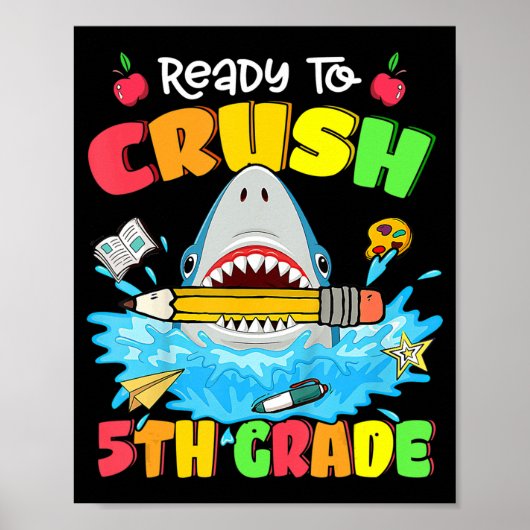 Klaar om de 5e graadhaai terug te brengen naar sch poster (Voorkant)