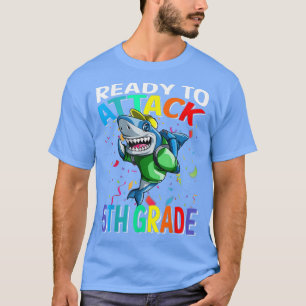Klaar om de 5e Grade Shark terug naar school aan t T-shirt