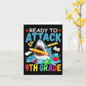 Klaar om de 9e klas aan te vallen terug naar schoo kaart (Gele Bloem)