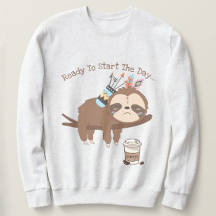 Klaar om de dag te beginnen met het sweatshirt