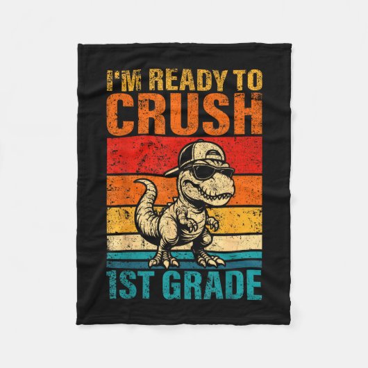 Klaar om de dinosaurus van de eerste klas te verpl fleece deken (Voorkant)