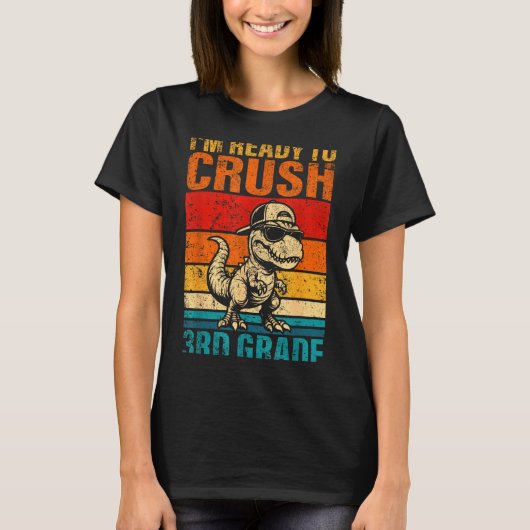 Klaar om de dinosaurussen uit de 3e klas te verple t-shirt (Voorkant)