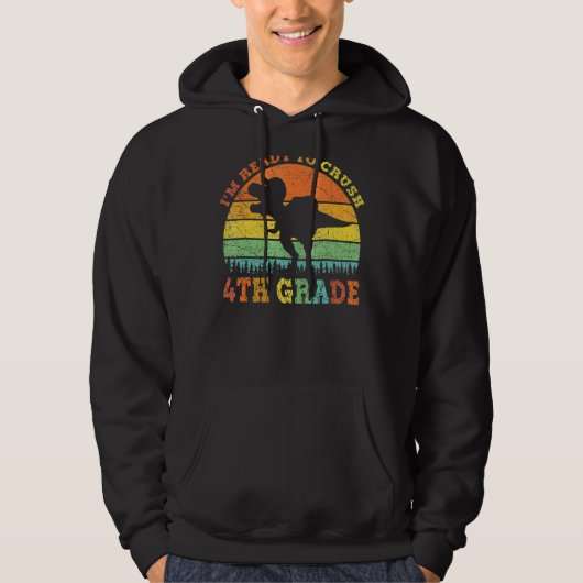 Klaar om de eerste dag van de vierde klas van scho hoodie (Voorkant)