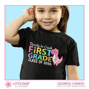 Klaar om de eerste klas dinosaurus te verpletteren t-shirt
