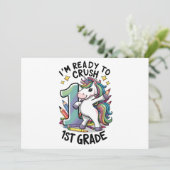 Klaar om de eerste klas te verpletteren Eenhoorn t Kaart (Staand voorkant)