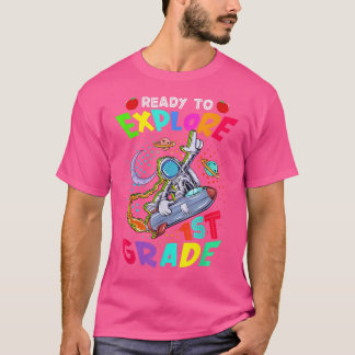 Klaar om de funny Astronaut van de eerste graad te T-shirt