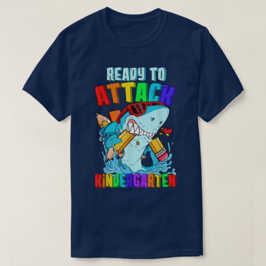 Klaar om de haai van het shirt van Kindergarten te (Design voorkant)