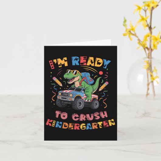 Klaar om de kleuter monstertruck jongens T-r te ve Kaart (Gele Bloem)