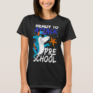 Klaar om de kleuterschool Cool Shark terug naar sc T-shirt