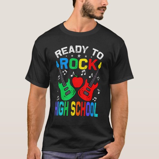 Klaar om de middelbare school terug naar de school t-shirt (Voorkant)