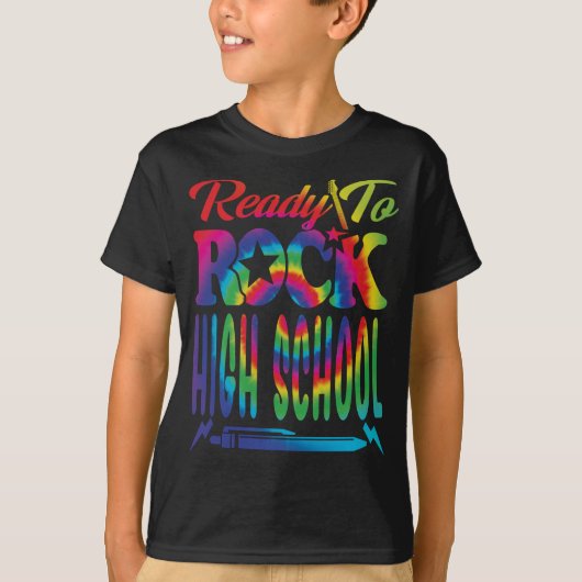 Klaar om de middelbare school terug naar school te t-shirt (Voorkant)