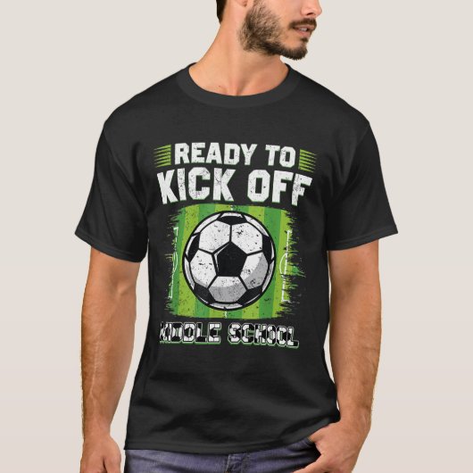 Klaar om de middelbare school voetbal te trappen 1 t-shirt (Voorkant)