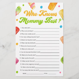 Klaar om de Pop Baby shower Wie weet mama beste sp