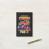 Klaar om de Pre-K Monstertruck Terug naar School t Post-it® Notes (Op bureau)