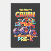 Klaar om de Pre-K Monstertruck Terug naar School t Post-it® Notes (Voorkant)