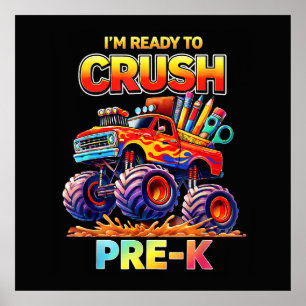 Klaar om de Pre-K Monstertruck Terug naar School t Poster