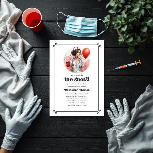 "Klaar om de schoten te bellen" Nursing Graduation Kaart